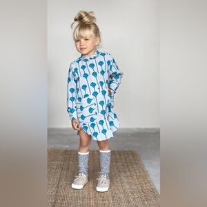 Girls Floral Shirt Dress